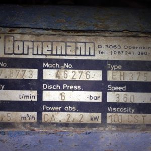 BORNEMANN EH 375 PUMP FOR SALE